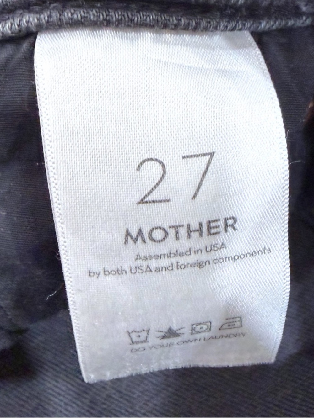 MOTHER The Mid Rise Hiker Hover Jeans in Call It A Night  Size 27 - Picture 6 of 15